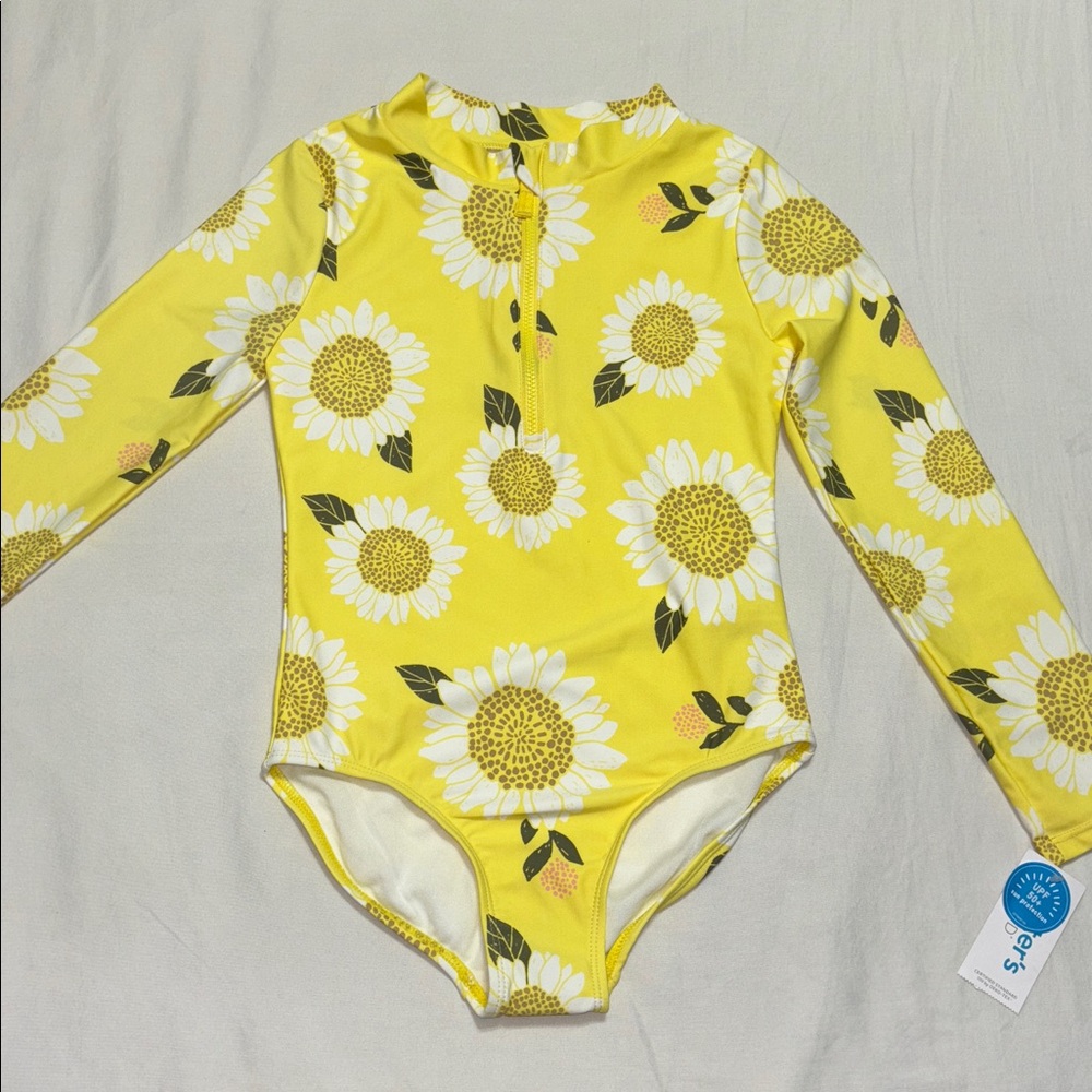Carter's Girls Yellow Sunflower Swimsuit